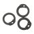 1 kg Loose Chainmail Rings - Blackened Mild Steel Flat Rings 18 Gauge / 6 mm - Dome Riveted