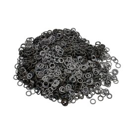 1 kg Loose Chainmail Rings  Blackened Solid Flat Rings  17 Gauge / 9 mm