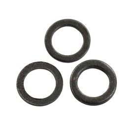 1 kg Loose Chainmail Rings - Blackened Solid Mild Steel Flat Rings 18 Gauge / 6 mm