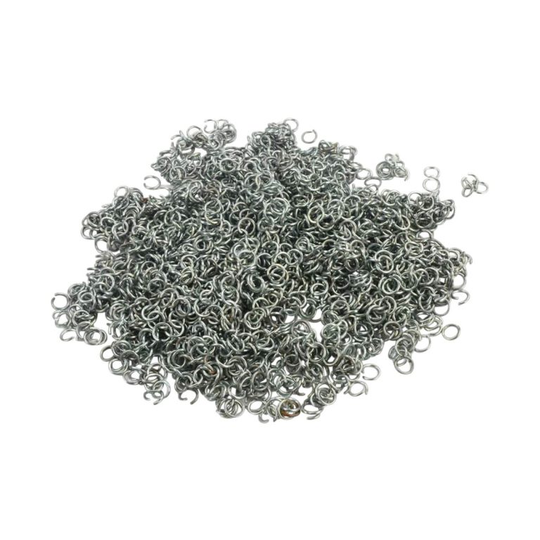 1 kg Loose Chainmail Rings  Zinc Coated Mild Steel  16 Gauge / 8 mm  Butted