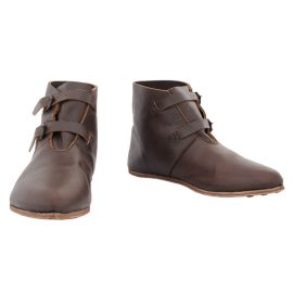 13th C Soldier's Shoes with 2 Buckles