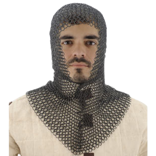 Aluminum Chainmail Coif - Squire Grade