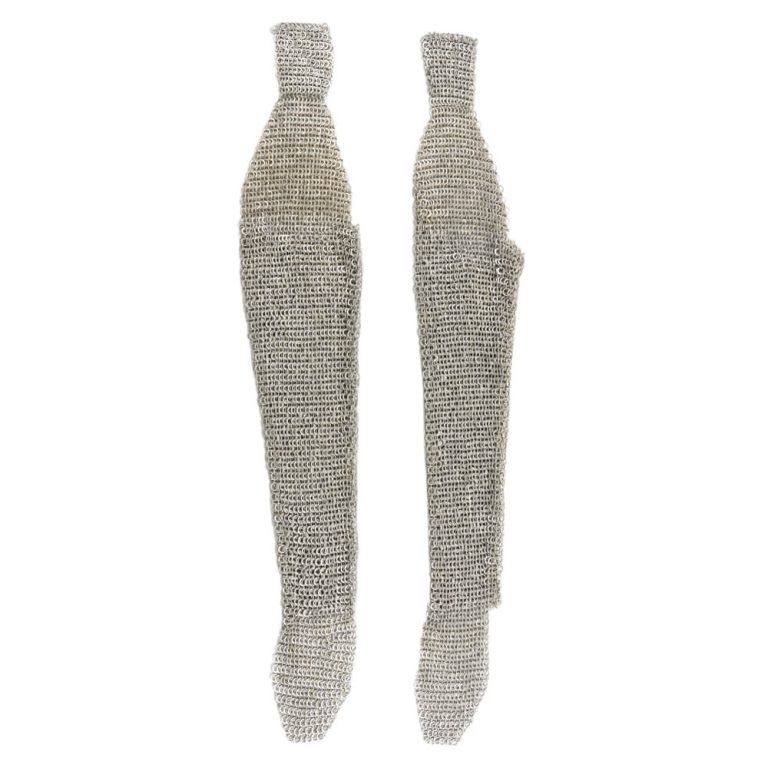 Aluminum Chainmail Leggings - Dome Riveted Round Rings and Alternating Flat Rings