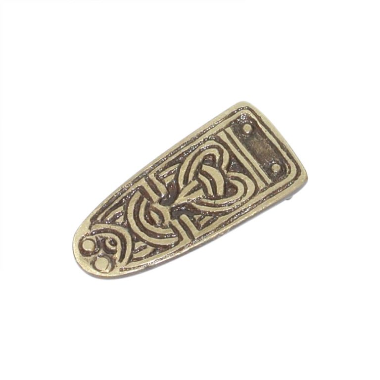Antiqued Brass Viking Belt Chape