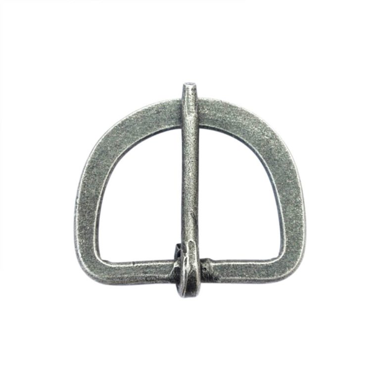 Antiqued Steel D-Ring Buckle - Medium