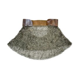 Aventail for Helm  Alternating Dome Riveted Flat Rings  Stainless Steel