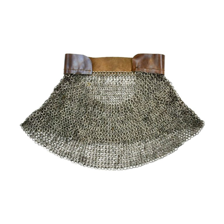 Aventail for Helm  Alternating Dome Riveted Flat Rings  Stainless Steel