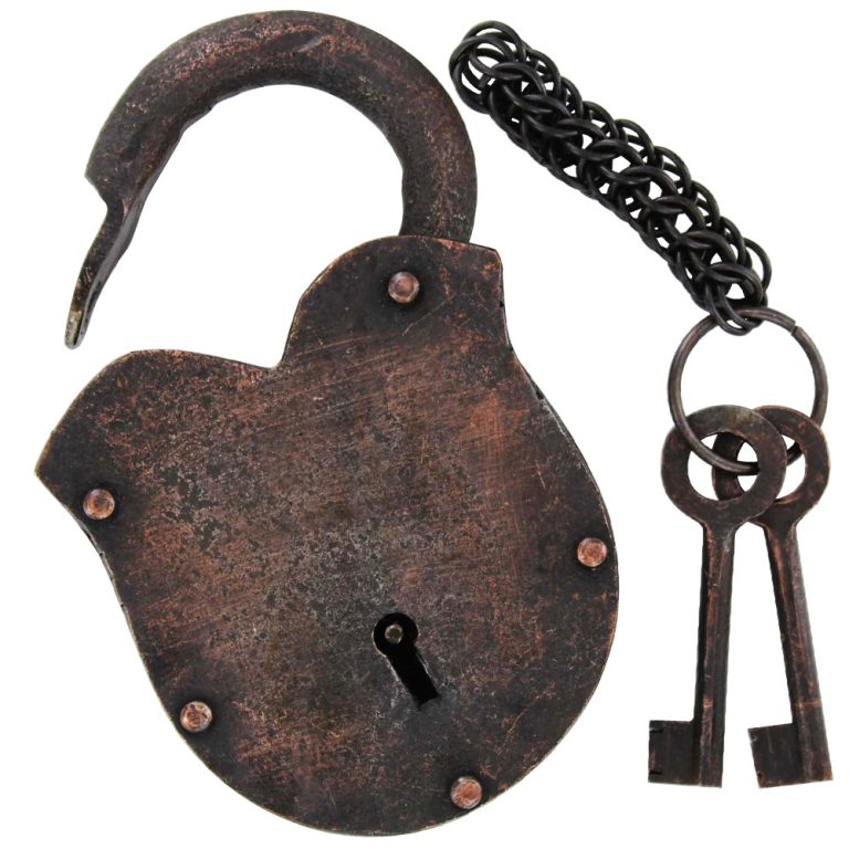 Black Death Iron Padlock with Keys