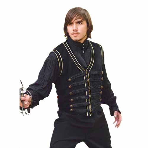 Black Pirate Raider Vest
