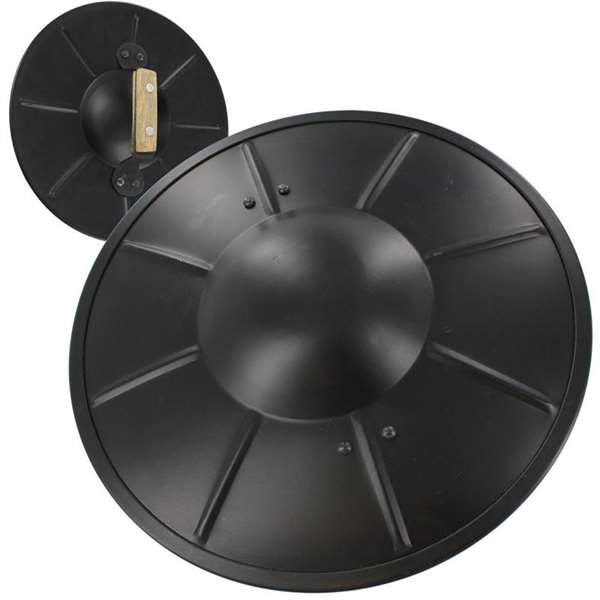 Blackened Fluted Buckler Shield