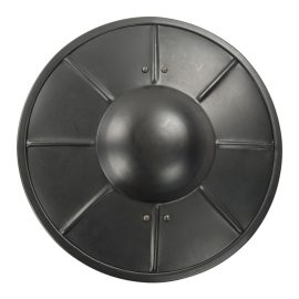 Blackened Steel Fluted Buckler - 16 Gauge