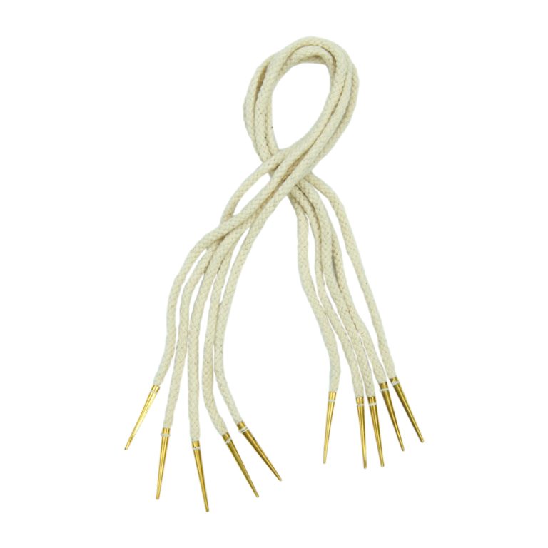 Brass Aiglets with Cord  21  Set of 5