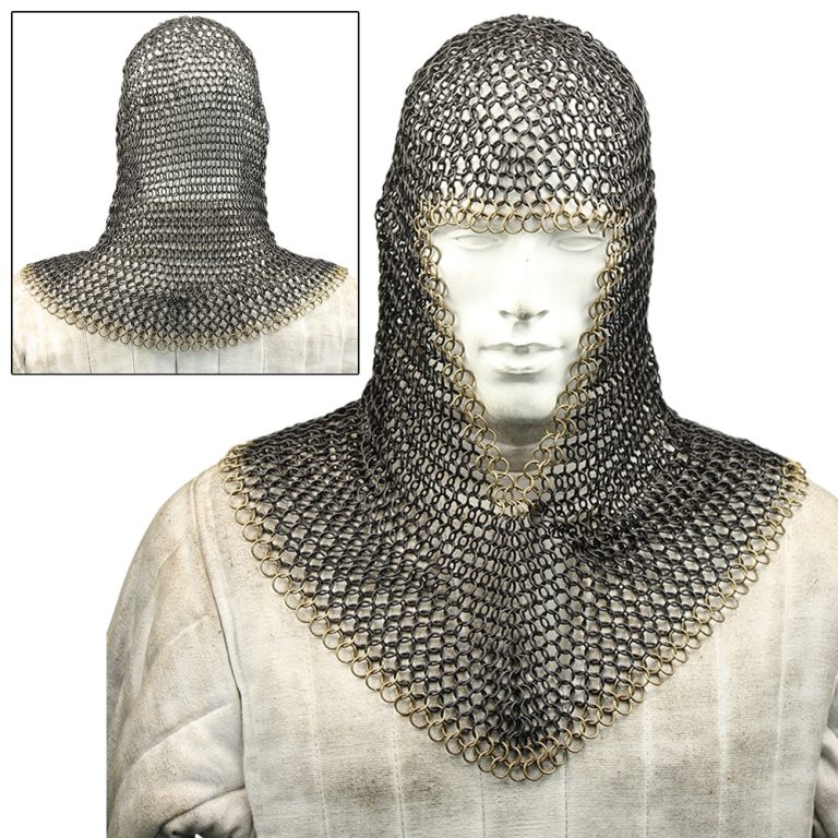 Brass Face Chainmail Coif