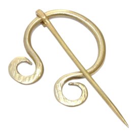 Brass Fibula with Spiraled Ends
