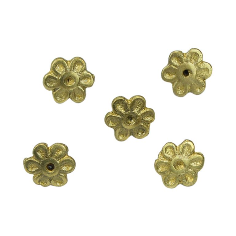 Brass Medieval Rosette Studs / Conchos - Set of 5
