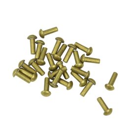 Brass Mushroom Head Rivets - Set of 25