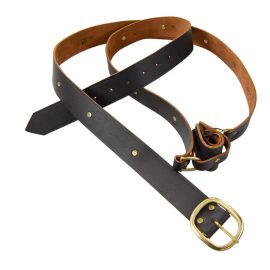 Brown Leather Double Wrap Sword Belt