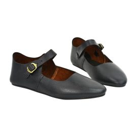 Buckled Medieval Shoes - Black (unisex)