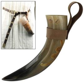 Burnt Orange Ceremonial Drinking Horn
