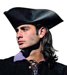 Capt. Jack Tricorn Leather Pirate Hat