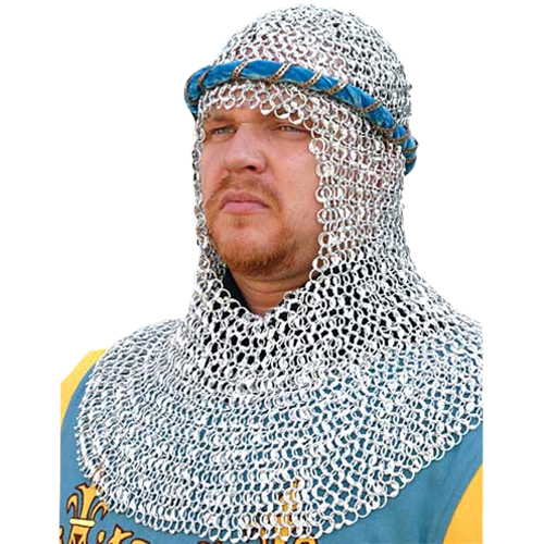 Chainmail Armor Coif - Riveted Aluminum