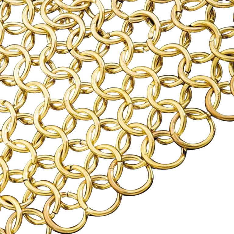 Chainmail Armor Coif -Plated Brass
