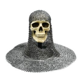 Chainmail Coif  Alternating Dome Riveted Flat Rings