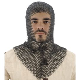 Chainmail Coif V Shape Face - Soldier Grade