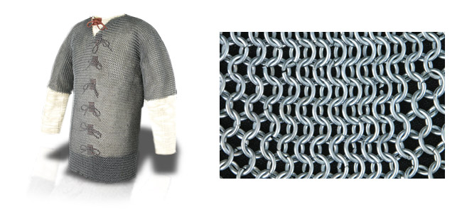 Chainmail Half Sleeve Shirt - Butted Steel
