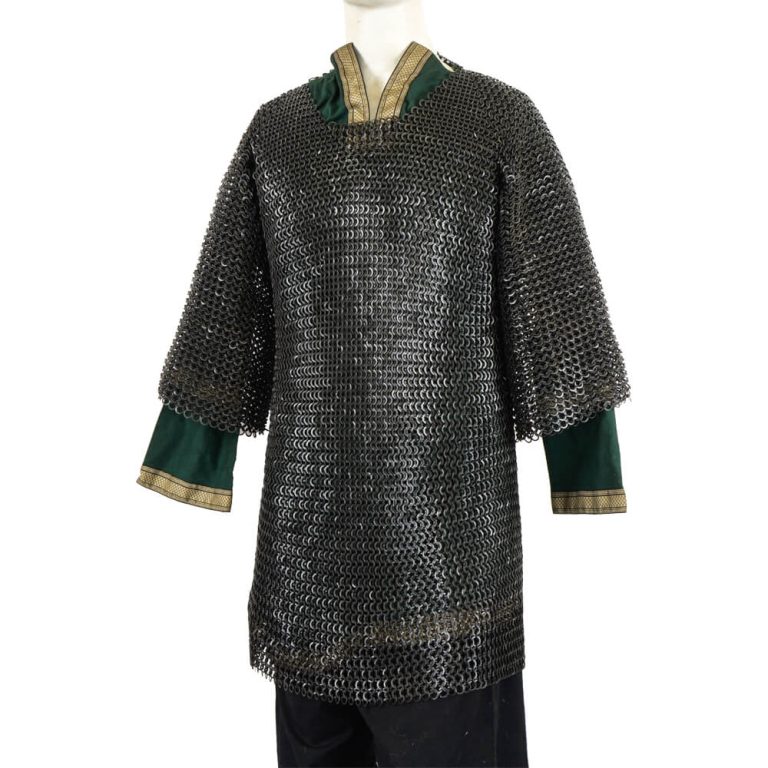 Chainmail Haubergeon - Butted Flat Rings - Blackened Finish