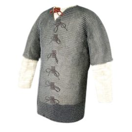 Chainmail Haubergeon - Flat Ring/Solid Ring Dome Riveted