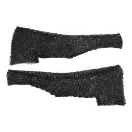 Chainmail Sleeve and Shoulder Panels  Darkened Mild Steel Flat and Round Rings