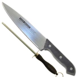 Chef High Carbon Stainless Steel Kitchen Knife & Sharpener Set