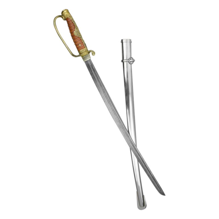 Damascus Russo-Japanese Kyu Gunto Army Sword