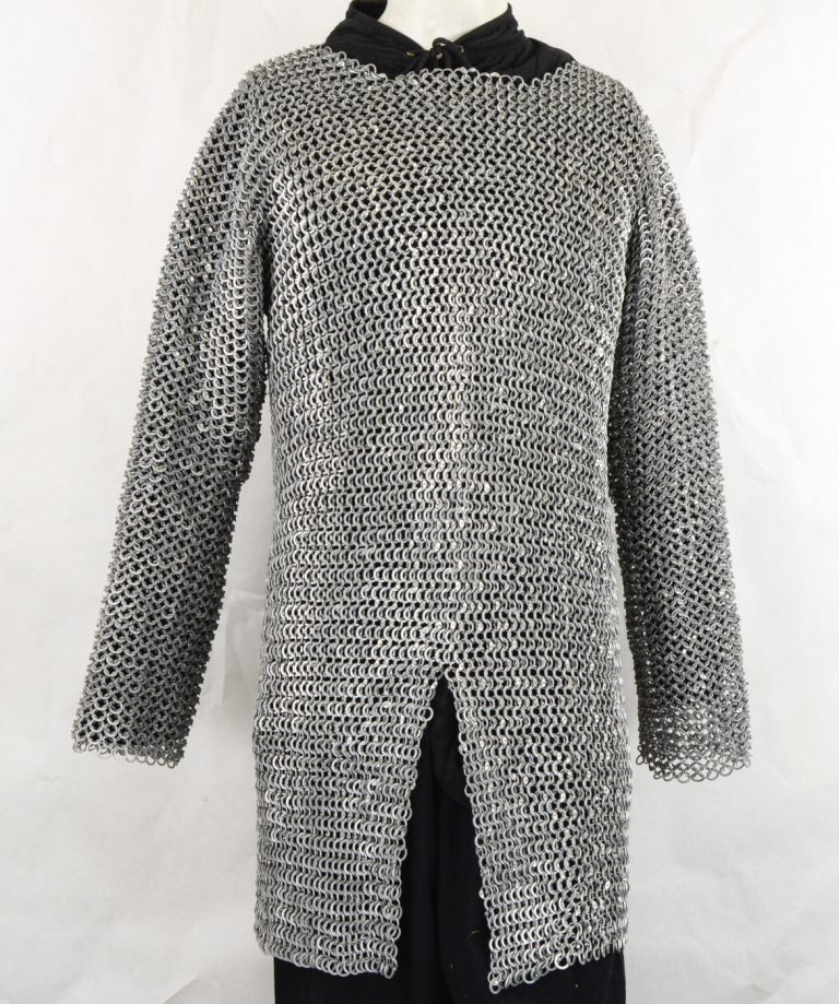 DANA Aluminum Hauberk - Dome Riveted Round Rings and Alternating Flat Rings