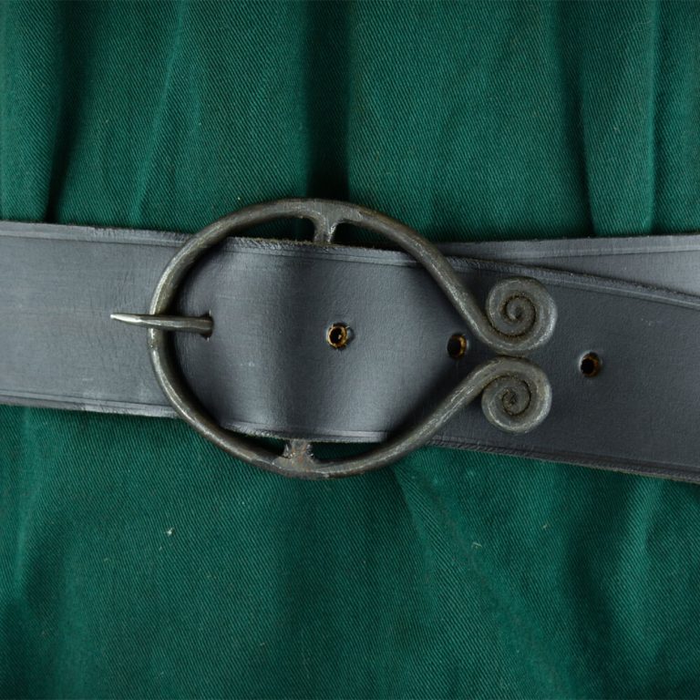 Dark Age / Medieval Belt with Hand Forged Iron Belt Buckle
