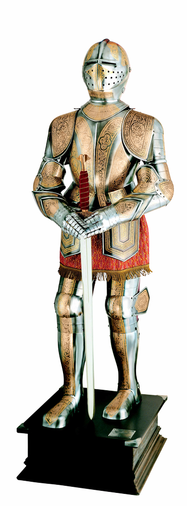 Deluxe Gold Etched Carlos V Suit of Armor by Marto