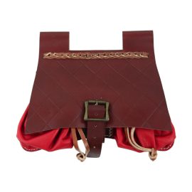 Deluxe Medieval Leather Belt Pouch with Multiple Compartments
