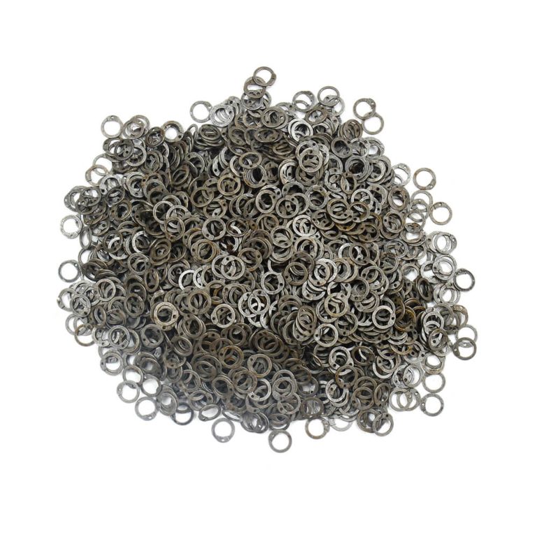 DFNM 1 kg Loose Chainmail Rings - Mild Steel Dome Riveted Flat Rings with Rivets 17 Gauge / 9 mm