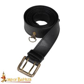 Fantasy Medieval Leather Belt  Black
