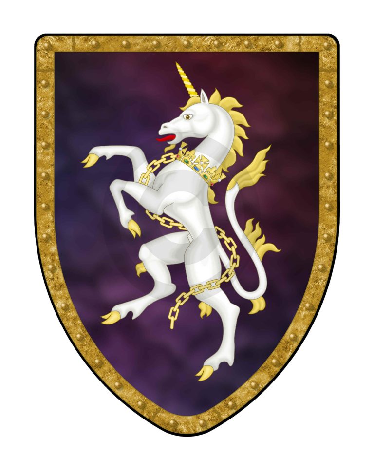 Fighting Unicorn Shield - Digital Artwork