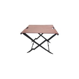 Folding Iron Stool with Leather Seat