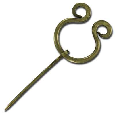 Forged Penannular Brass Brooch