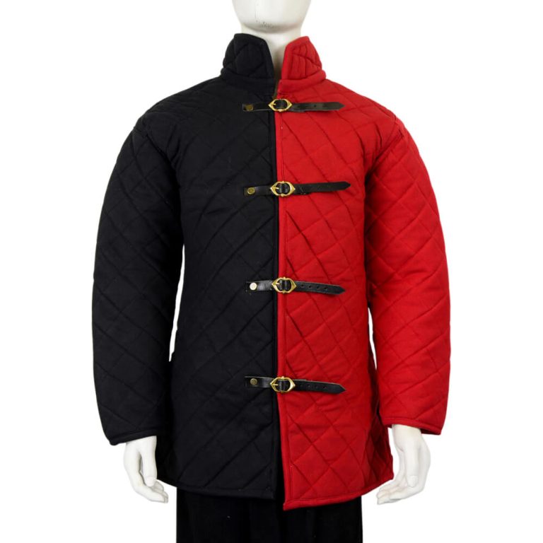Front-Buckled Gambeson - Red and Black Duo Tone