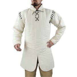 Gambeson with Removable Laced Arms - Natural