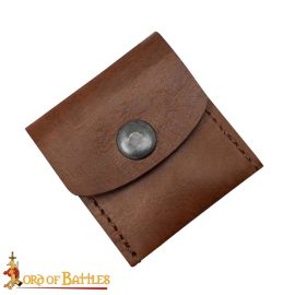 Genuine Leather Small Coin Pouch  Brown