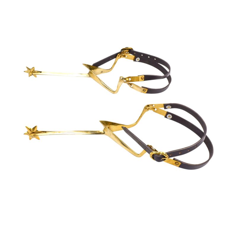 Gothic Knight's Long Spurs - Brass