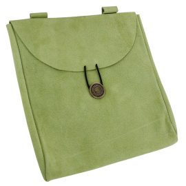 Green Jester’s Suede Leather Pouch