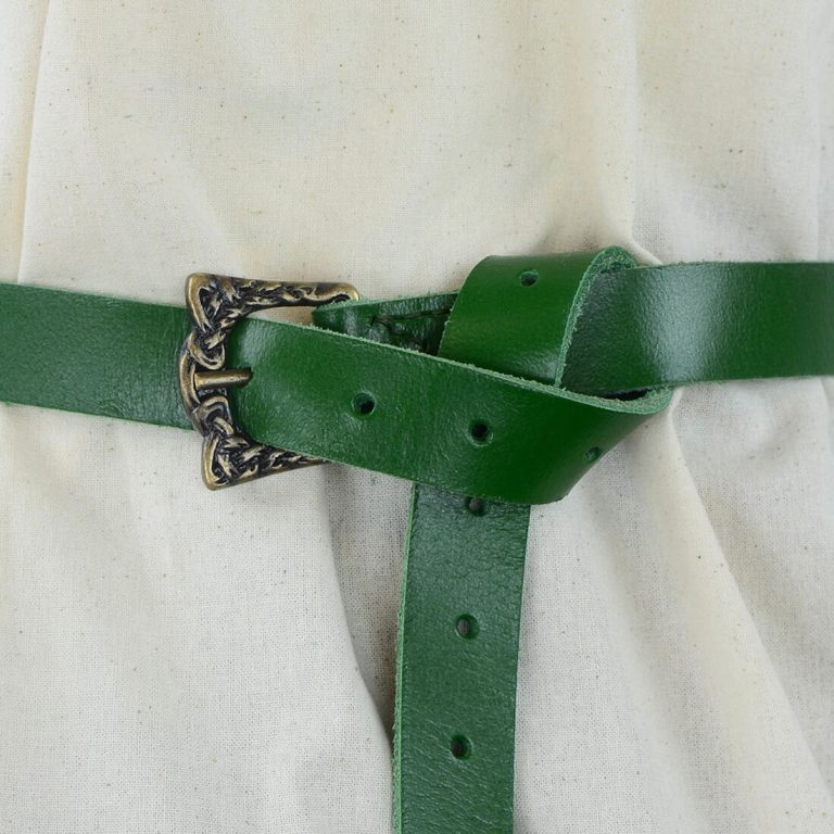 Green Leather Viking Belt
