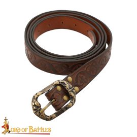 Handcrafted Fantasy Genuine Leather Belt  Brown